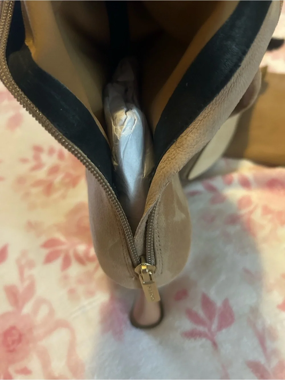 Natori Natsu Stretch Suede Over the Knee Wedge Boots
